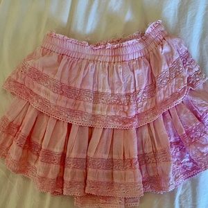 LoveShackFancy Ruffled Mini Skirt - Size Petite